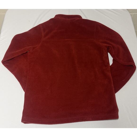 Columbia Sportswear Red Fleece Lightweight Pullover Quarter Zip men Jacket-Small - Picture 2 of 13
